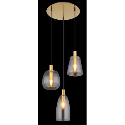 Globo - Пендел 3xE14/40W/230V Ø 43 см месинг