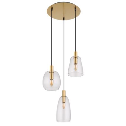 Globo - Пендел 3xE14/40W/230V Ø 43 см месинг