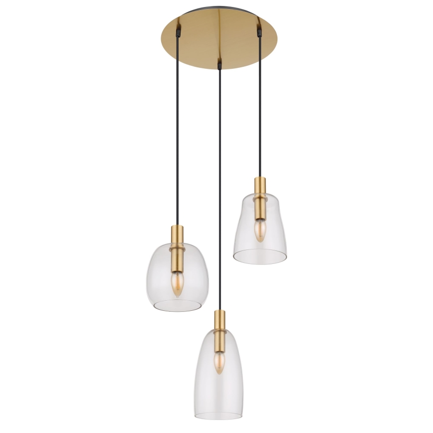 Globo - Пендел 3xE14/40W/230V Ø 43 см месинг