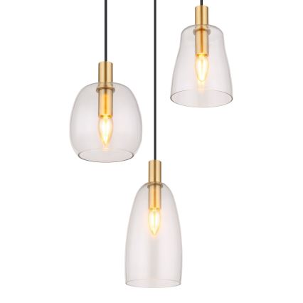 Globo - Пендел 3xE14/40W/230V Ø 43 см месинг