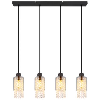 Globo - Пендел 4xE27/40W/230V черен