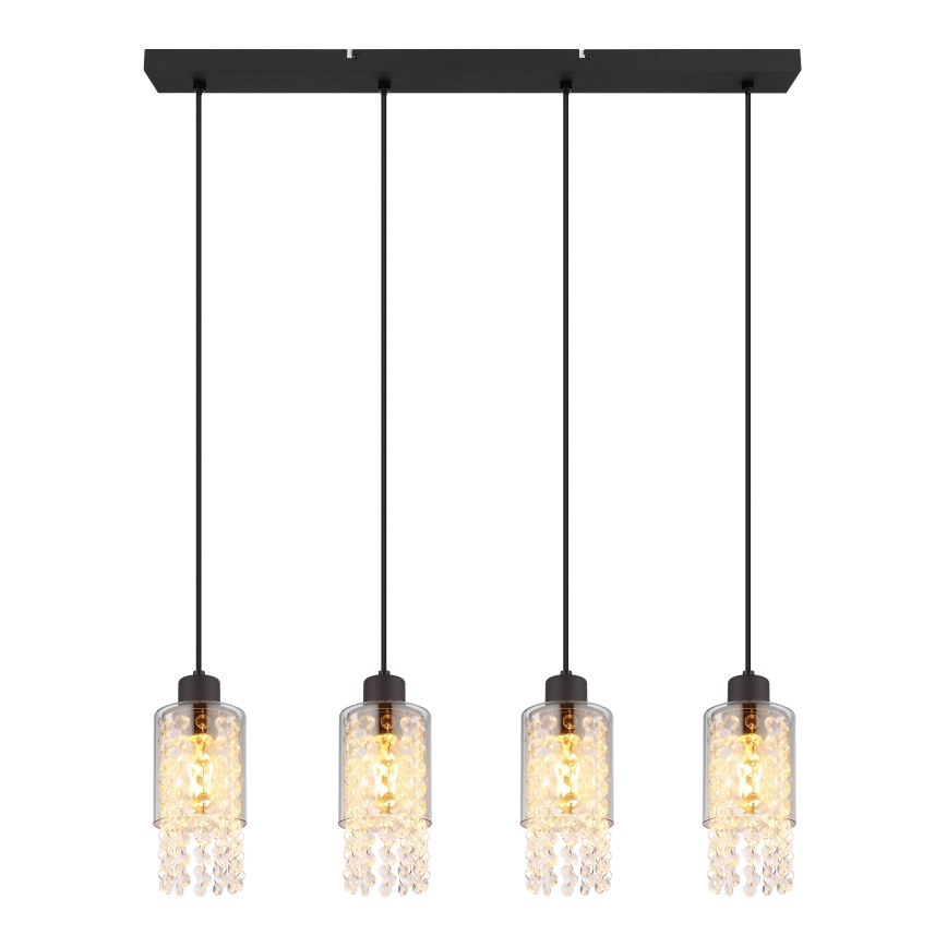 Globo - Пендел 4xE27/40W/230V черен