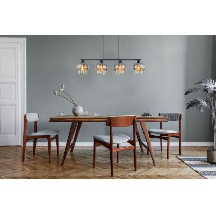 Globo - Пендел 4xE27/9W/230V черен