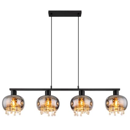 Globo - Пендел 4xE27/9W/230V черен