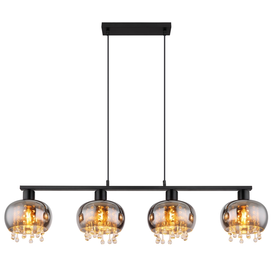 Globo - Пендел 4xE27/9W/230V черен