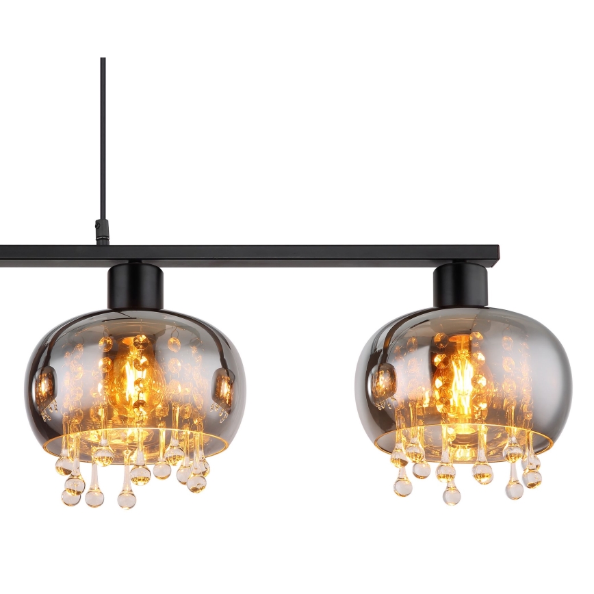 Globo - Пендел 4xE27/9W/230V черен