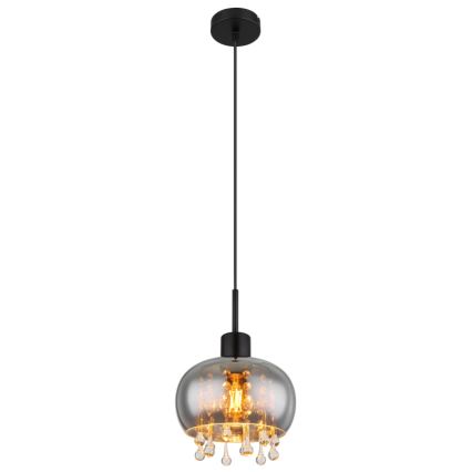 Globo - Пендел 1xE27/9W/230V Ø 21 см черен