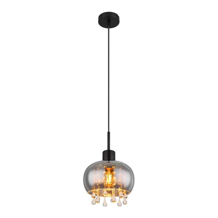 Globo - Пендел 1xE27/9W/230V Ø 21 см черен