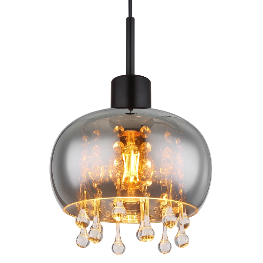 Globo - Пендел 1xE27/9W/230V Ø 21 см черен