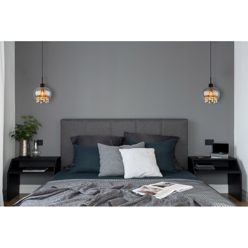 Globo - Пендел 1xE27/9W/230V Ø 21 см черен