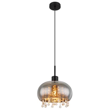 Globo - Пендел 1xE27/9W/230V Ø 28 см черен