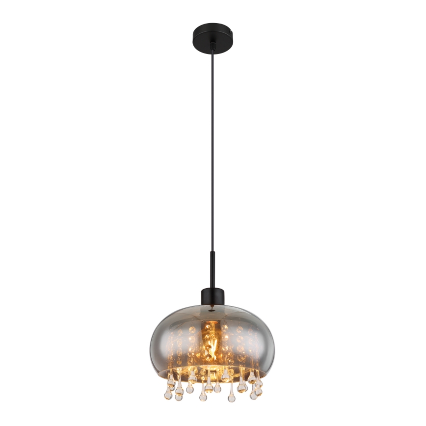 Globo - Пендел 1xE27/9W/230V Ø 28 см черен