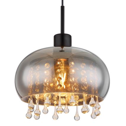 Globo - Пендел 1xE27/9W/230V Ø 28 см черен