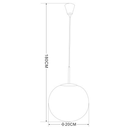 Globo - Пендел 1xE27/60W/230V Ø 20 см