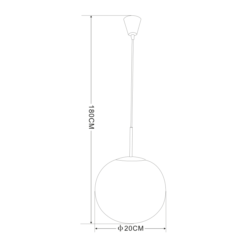 Globo - Пендел 1xE27/60W/230V Ø 20 см