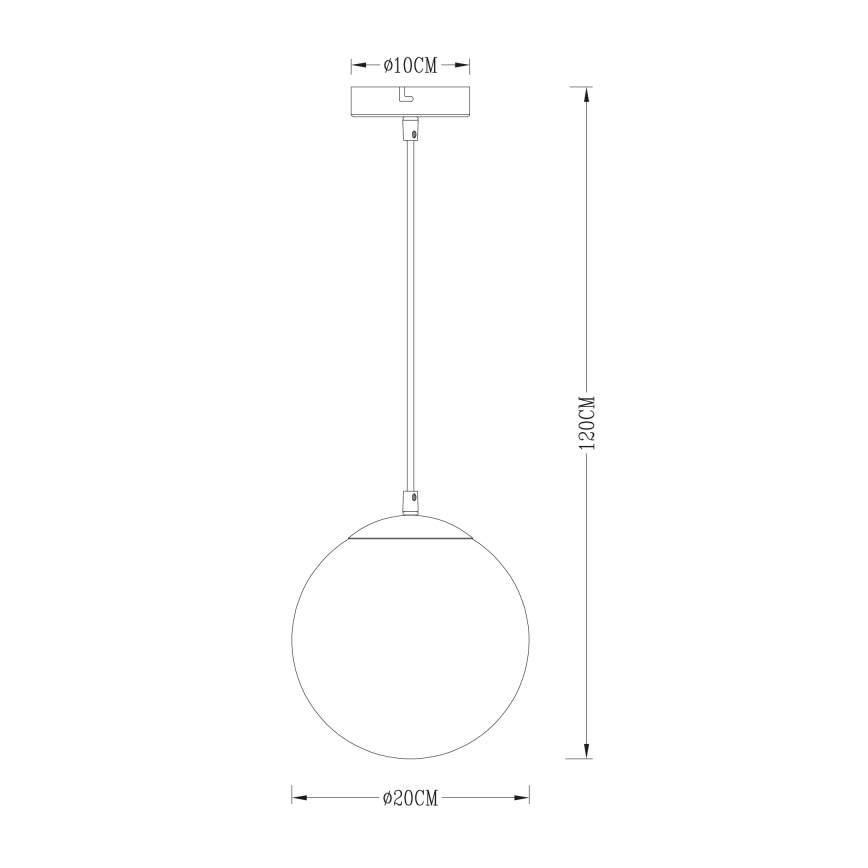 Globo - Пендел 1xE27/40W/230V Ø 20 см
