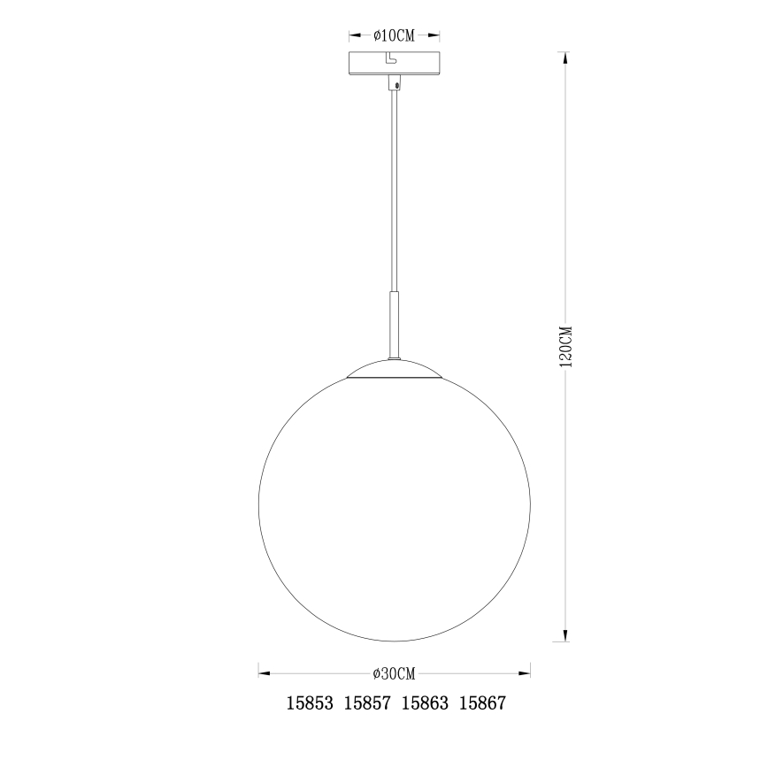 Globo - Пендел 1xE27/40W/230V Ø 30 см