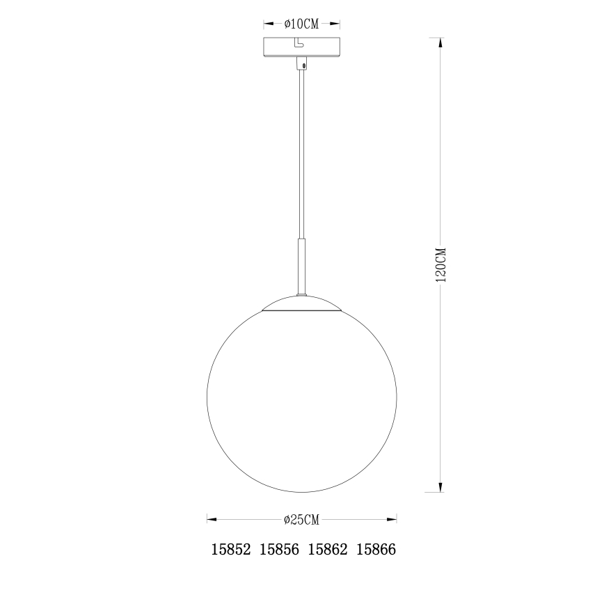Globo - Пендел 1xE27/40W/230V Ø 25 см