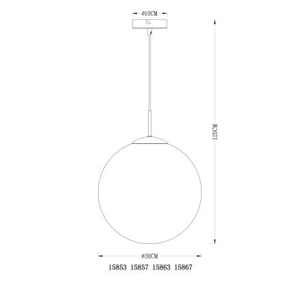 Globo - Пендел 1xE27/40W/230V Ø 30 см