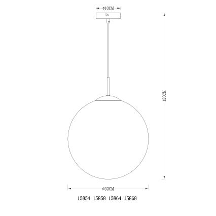 Globo - Пендел 1xE27/40W/230V Ø 33 см