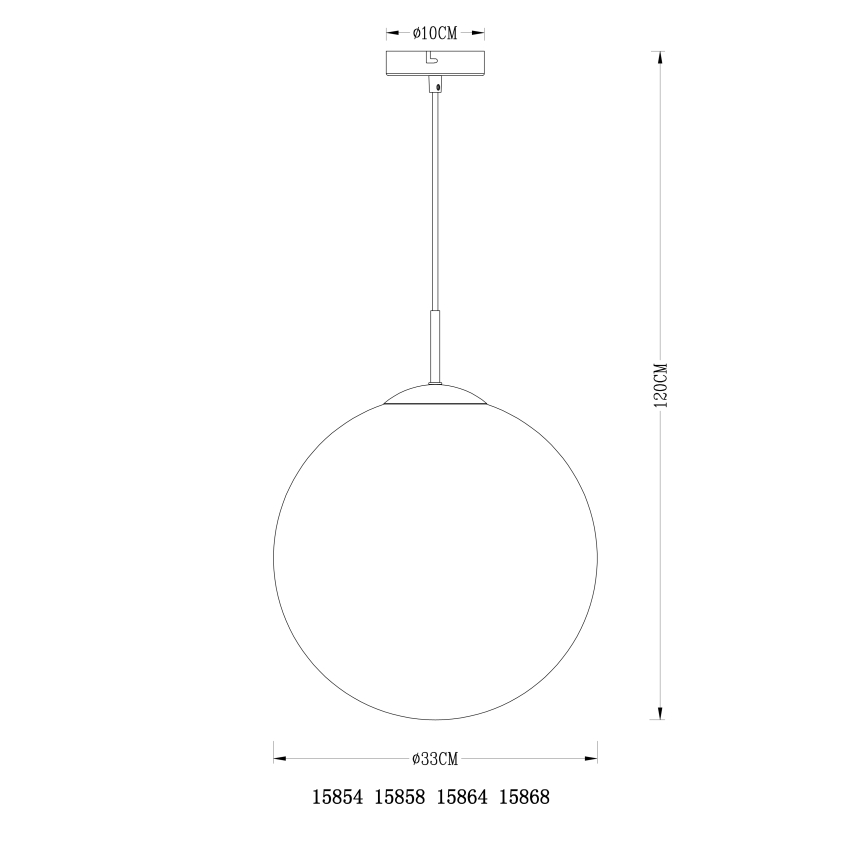Globo - Пендел 1xE27/40W/230V Ø 33 см