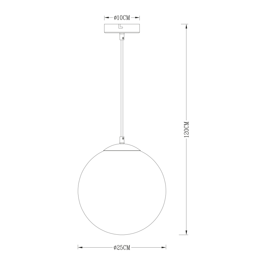 Globo - Пендел 1xE27/40W/230V Ø 25 см
