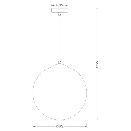Globo - Пендел 1xE27/40W/230V Ø 33 см