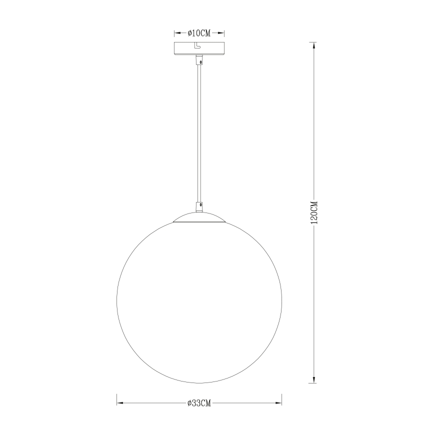 Globo - Пендел 1xE27/40W/230V Ø 33 см