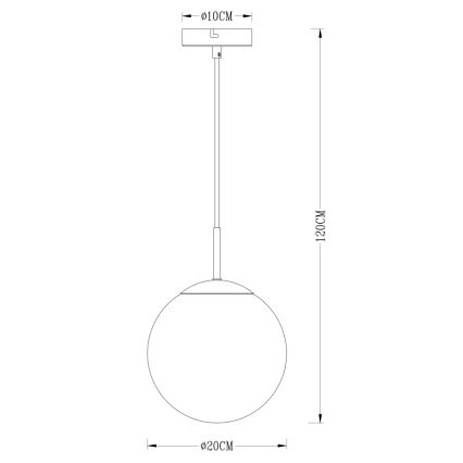 Globo - Пендел 1xE27/40W/230V Ø 20 см