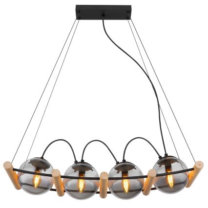 Globo - Пендел 4xE14/15W/230V каучуково дърво