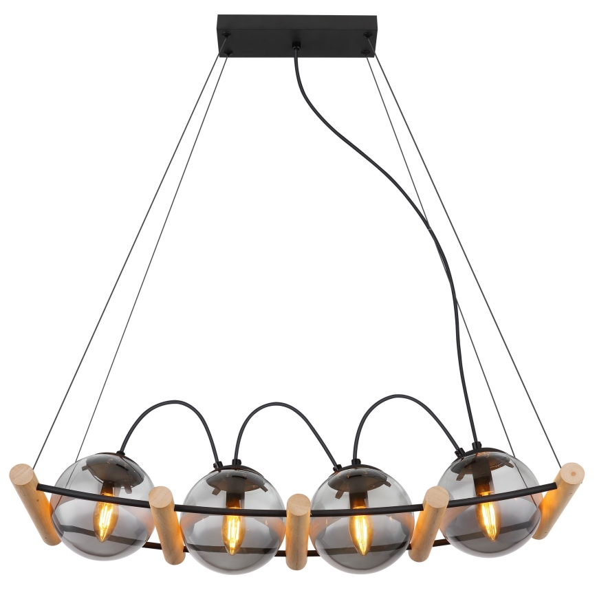 Globo - Пендел 4xE14/15W/230V каучуково дърво