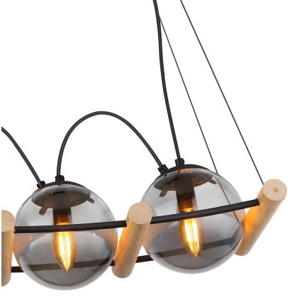 Globo - Пендел 4xE14/15W/230V каучуково дърво