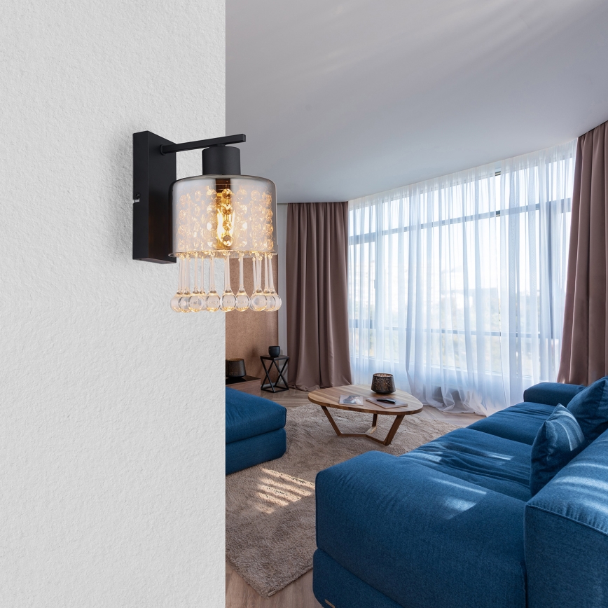 Globo - Аплик 1xE27/60W/230V черен