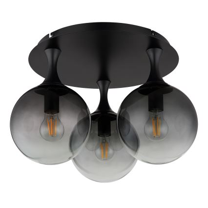 Globo - Полилей за повърхностен монтаж 3xE27/10W/230V Ø 46 см черен