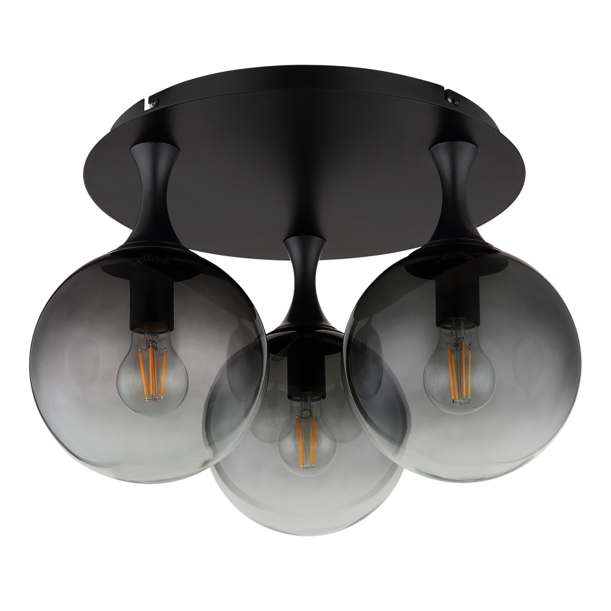 Globo - Полилей за повърхностен монтаж 3xE27/10W/230V Ø 46 см черен