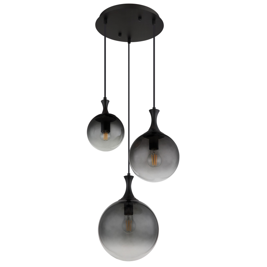 Globo - Пендел 3xE27/10W/230V Ø 48 см черен