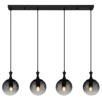 Globo - Пендел 4xE27/10W/230V черен