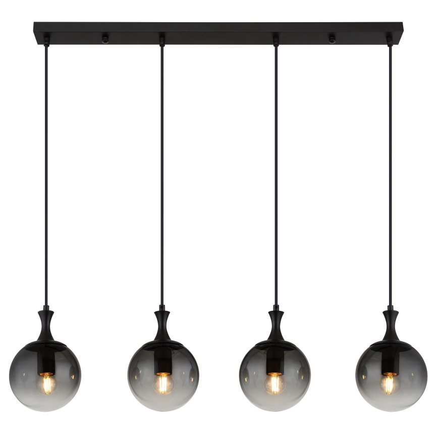 Globo - Пендел 4xE27/10W/230V черен