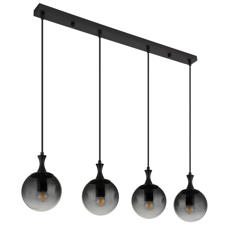 Globo - Пендел 4xE27/10W/230V черен