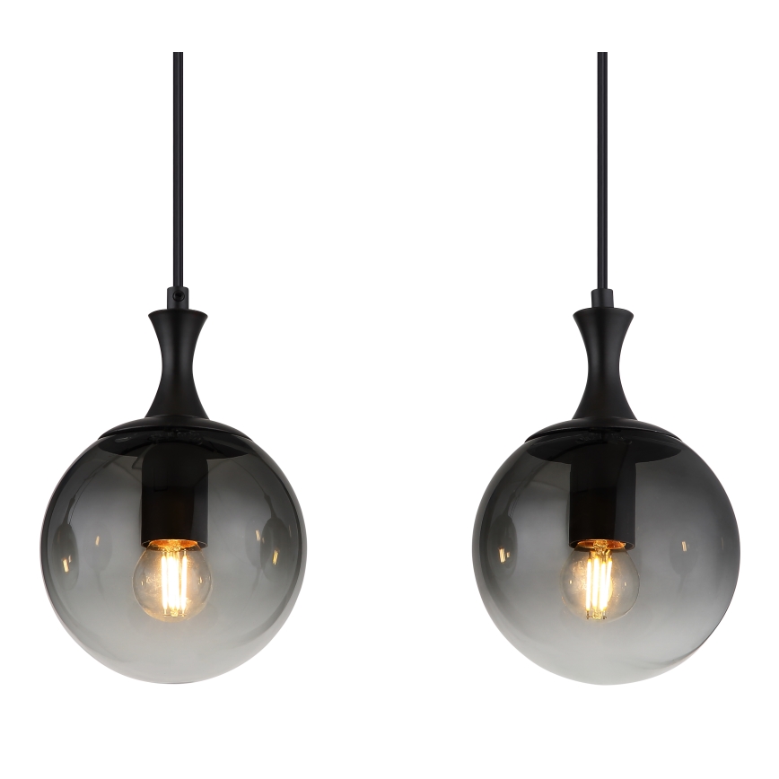 Globo - Пендел 4xE27/10W/230V черен