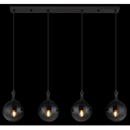 Globo - Пендел 4xE27/10W/230V черен