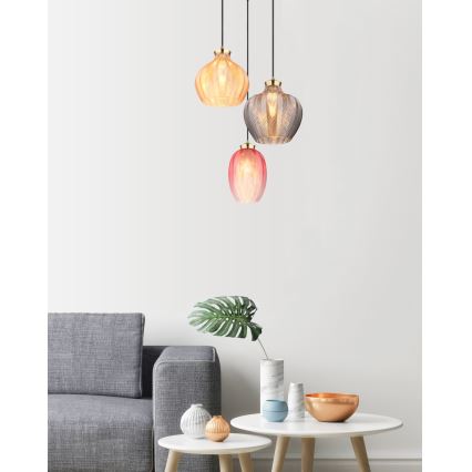 Globo - Полилей на кабел 3xE27/60W/230V Ø 45 см