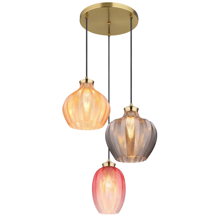 Globo - Полилей на кабел 3xE27/60W/230V Ø 45 см