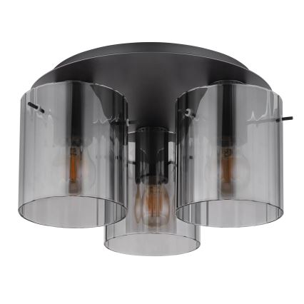 Globo - Плафон 3xE27/40W/230V Ø 37 см сив