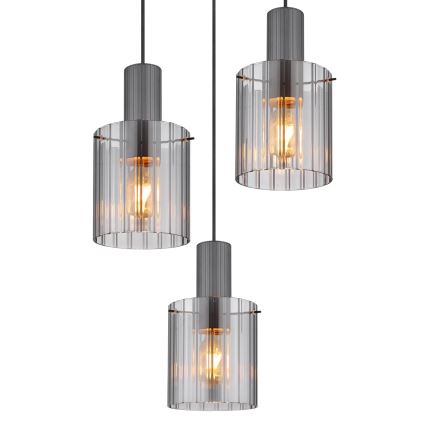 Globo - Пендел 3xE27/40W/230V Ø 48 см сив