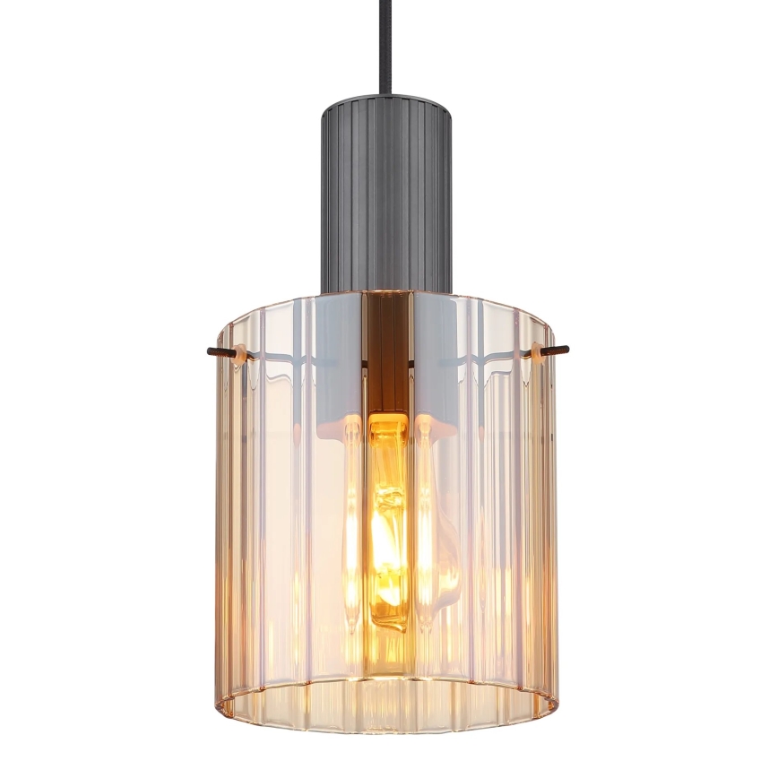 Globo - Пендел 1xE27/40W/230V Ø 18 см кафяв
