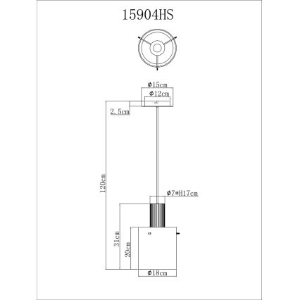 Globo - Пендел 1xE27/40W/230V Ø 18 см сив