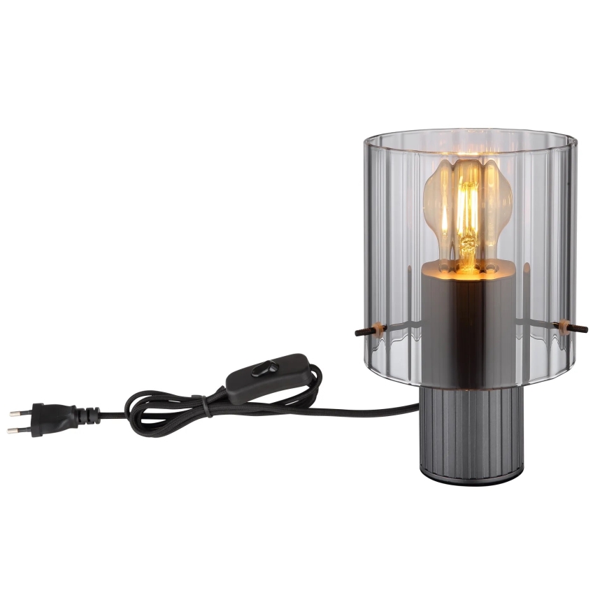 Globo - Настолна лампа 1xE27/40W/230V Ø 14 см сив