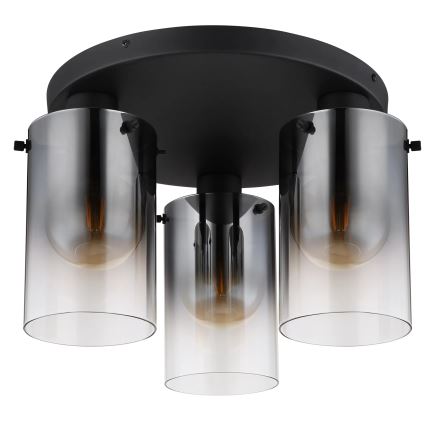 Globo - Полилей за повърхностен монтаж 3xE27/40W/230V Ø 40,5 см черен