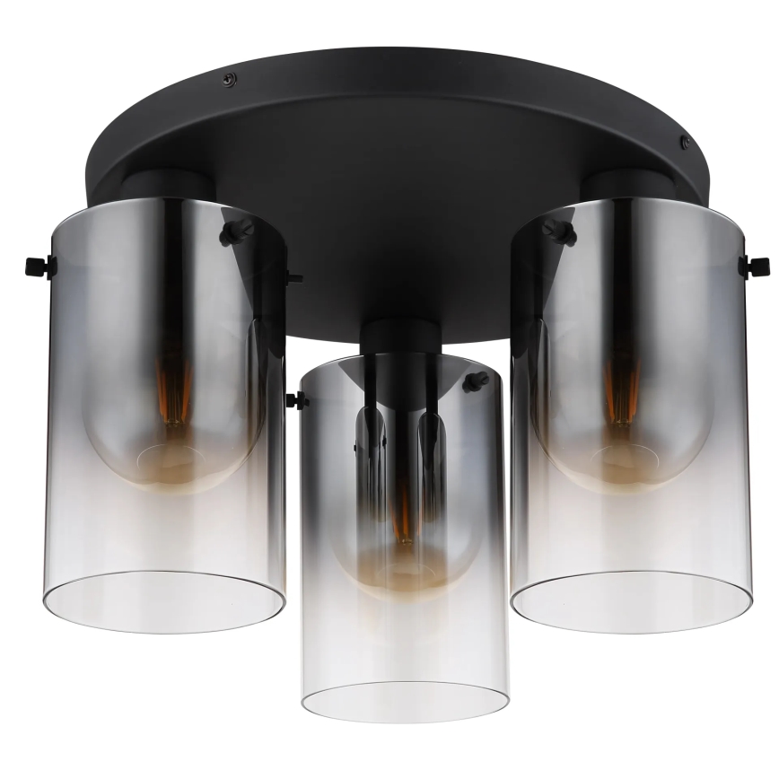 Globo - Полилей за повърхностен монтаж 3xE27/40W/230V Ø 40,5 см черен